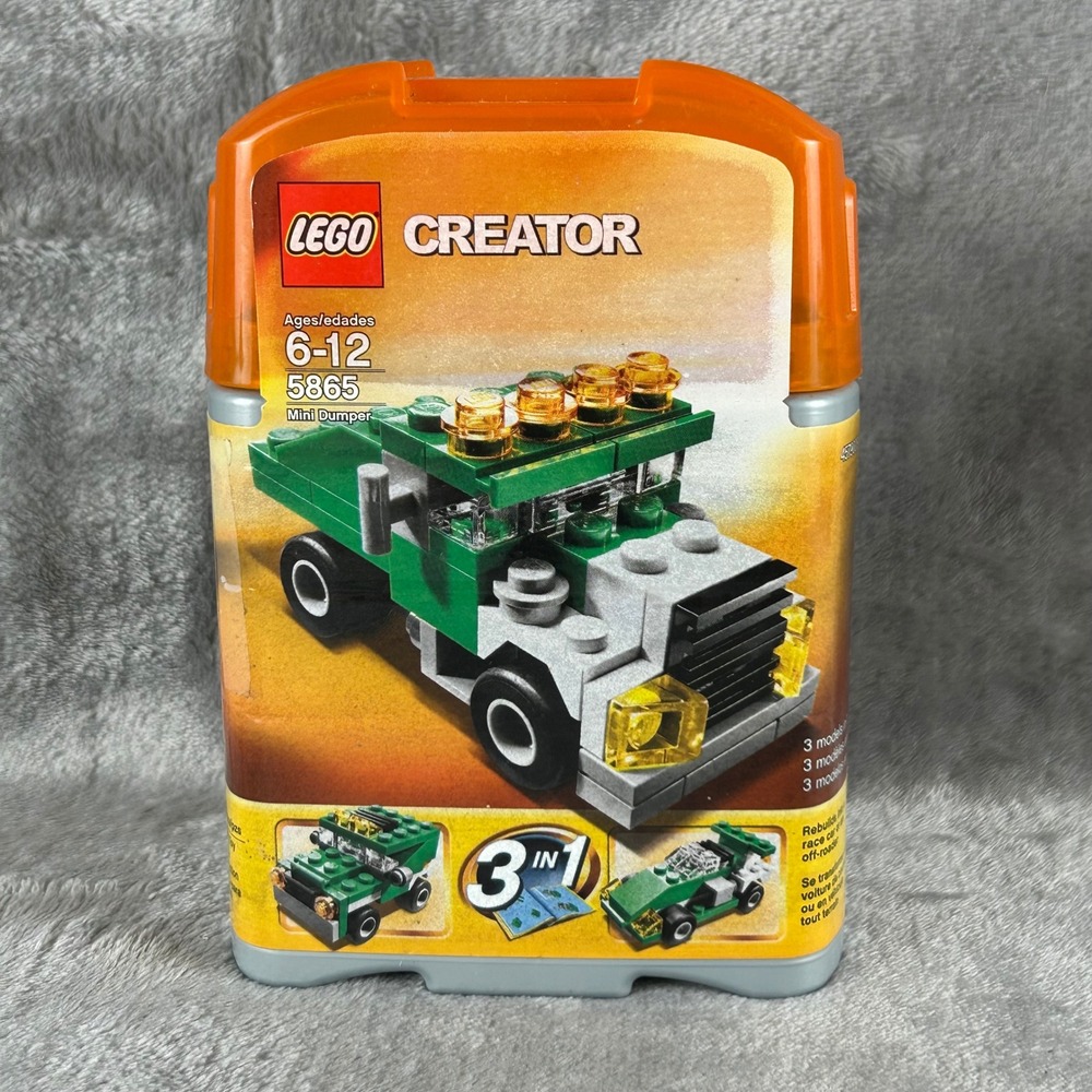 LEGO Creator 5865 Mini Dumper 3-in-1 Set Race Car Off-Roader 60 Pcs New Sealed
